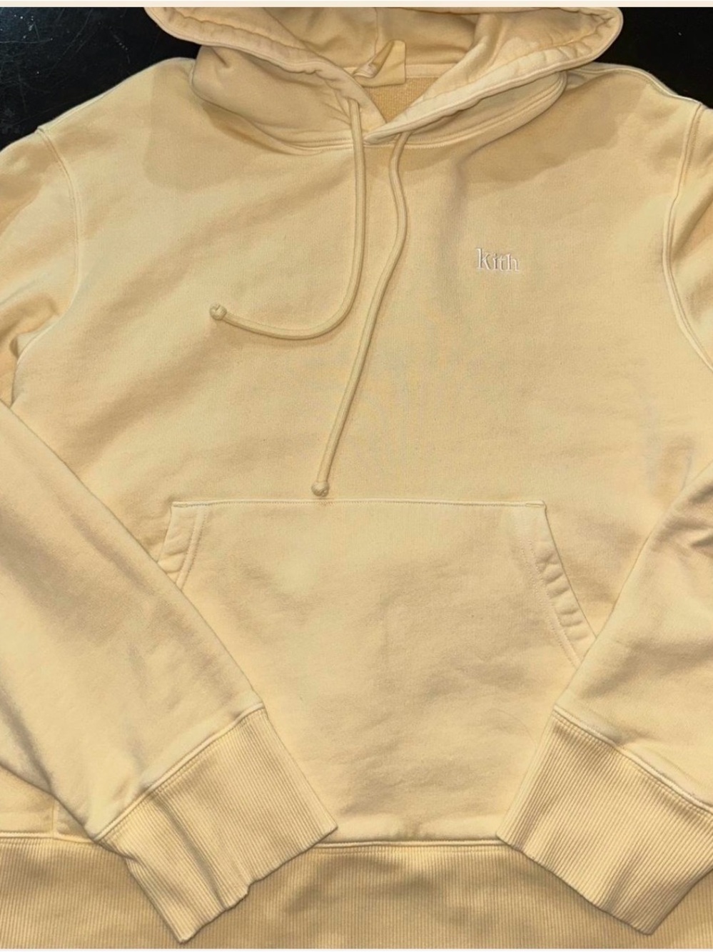 Kith light yellow Hoodie - Classic Embroidered Logo
